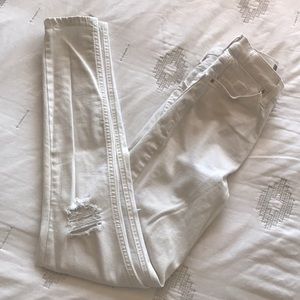Topshop High-Rise White Skinny Jeans